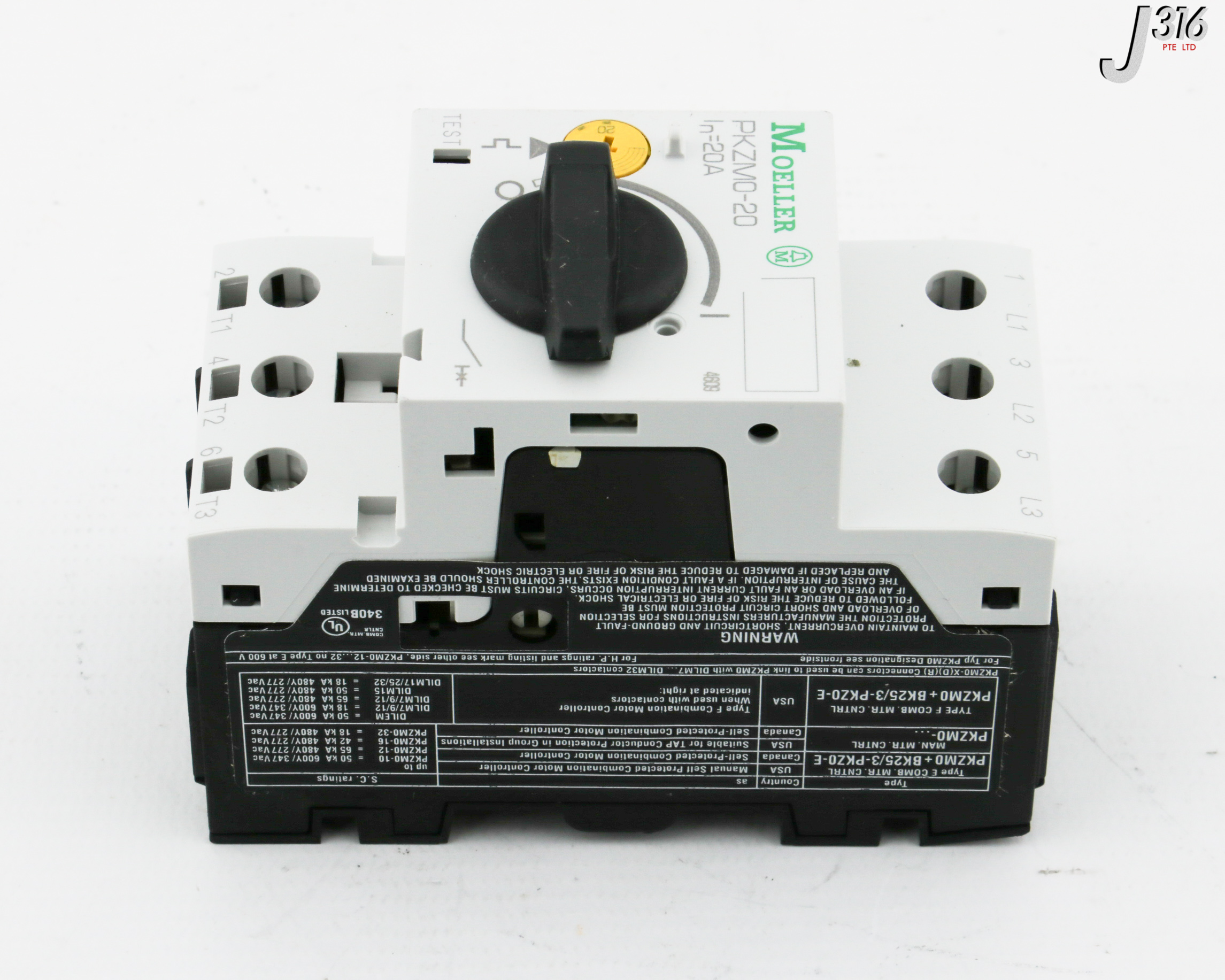 31806 MOELLER 3P CHANNEL, MOTOR-PROTECTIVE CIRCUIT-BREAKER, 20A